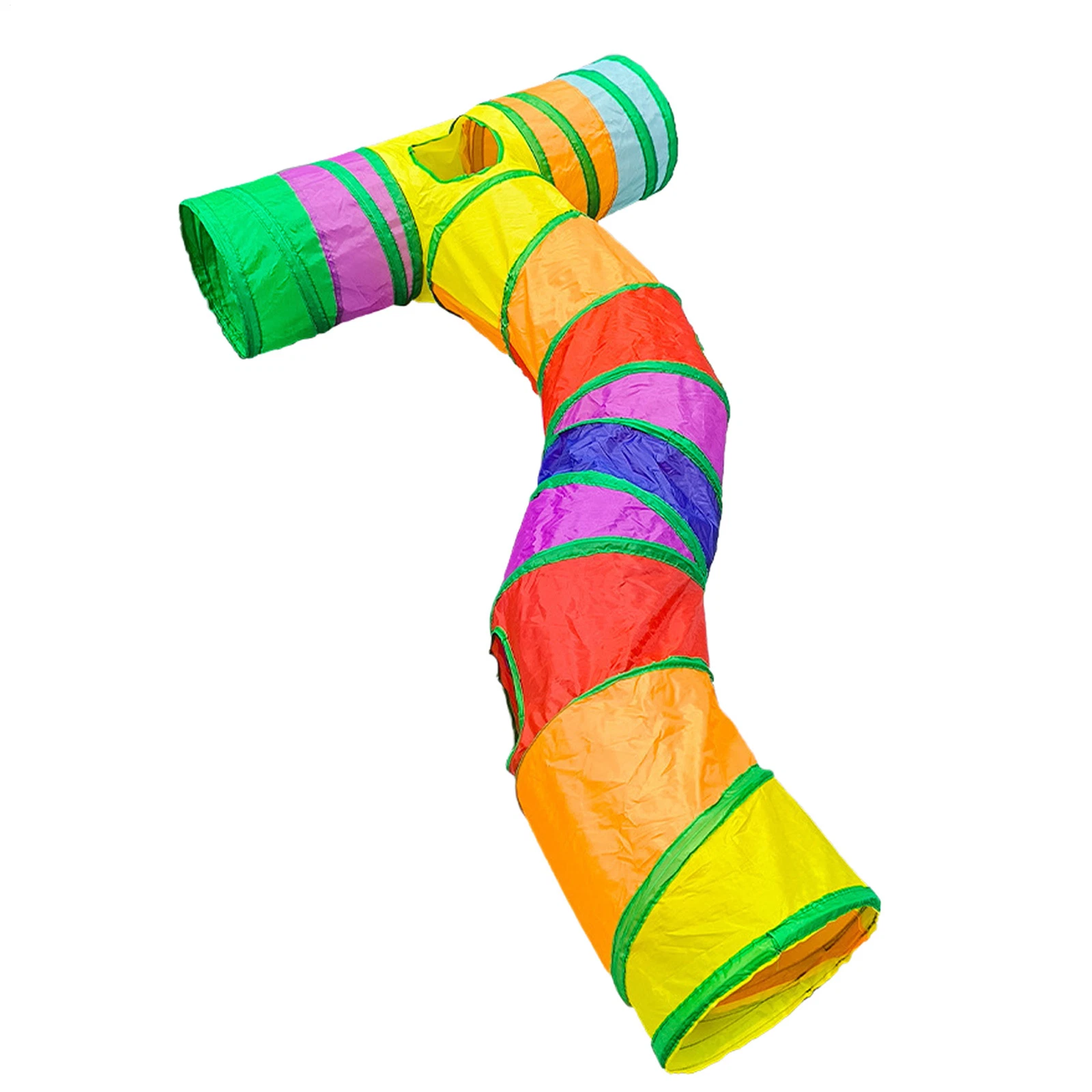 Cat Tunnel 3 Way Toy Foldable Long Tube Play Indoor Cats Interactive Toy