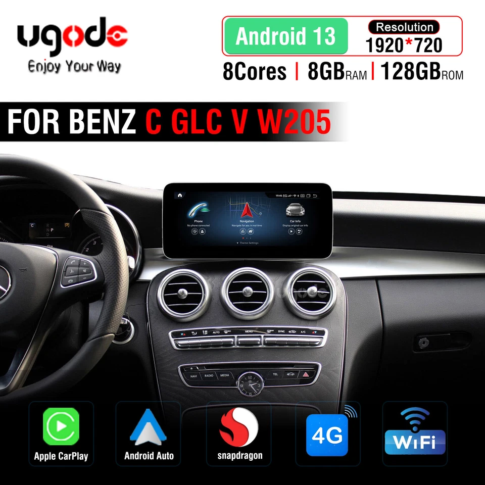 Android Car Screen Display GPS Multimedia Player for Benz C W205 GLC - Image 2 of 4