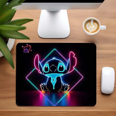 Neon Stitch Custom Non-Slip Neoprene Mouse Pad Home Office