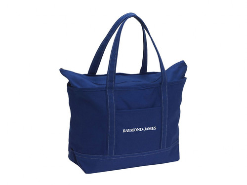 NWT Vintage Raymond James Navy / Navy Investment Banking Boat Tote Finance NYC