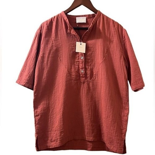 Atelier Delphine April Henley Top Rust Sz XS