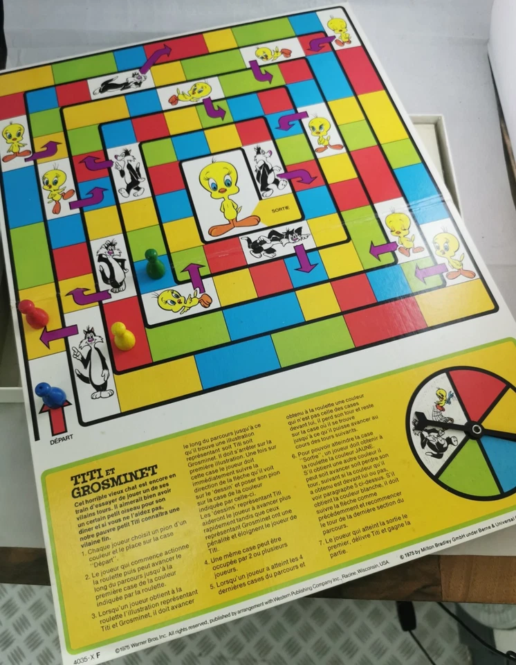 JEU DE SOCIETE " TITI ET GROMINET " PAR MB 1975 VINTAGE COLLECTION TRES RARE - Photo 3/4
