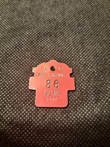1977 IRVING UTAH 86 DOG TAG! e6929UTH