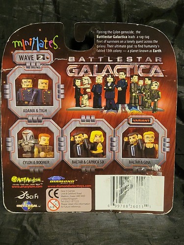 Minimates Battlestar Galactica Wave 2 "VP Baltar & 6 Caprica" Damaged Box - Picture 2 of 7