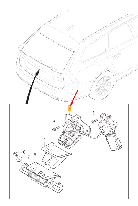 VOLVO V90 Cross Country MK2 Tailgate Lock 31484598 NEW GENUINE