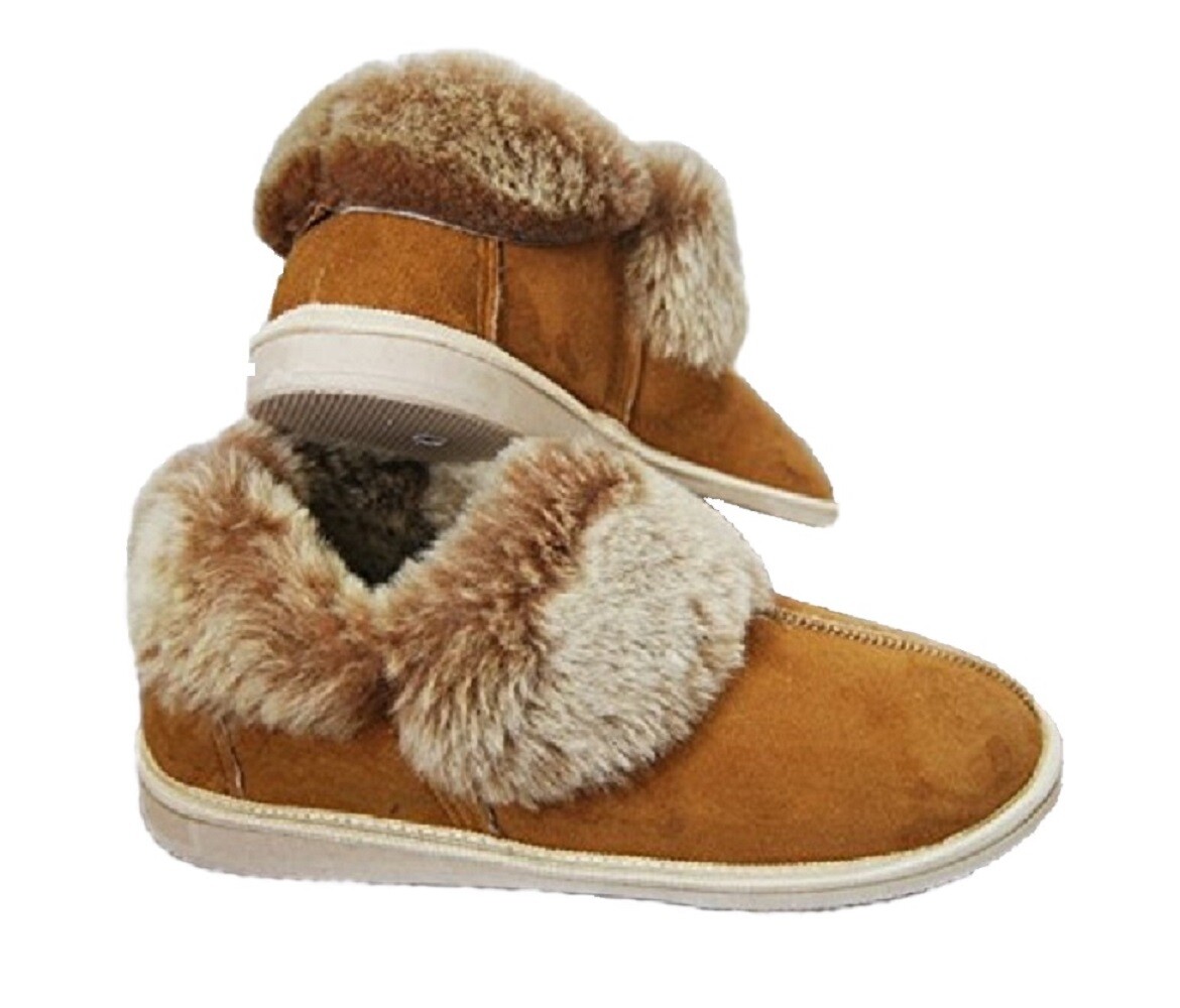 Natural Cálido Cómodo Cuero Original Lana Piel de Oveja Pantuflas