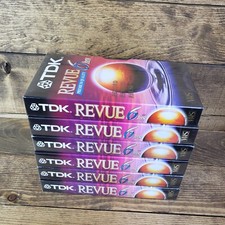 TDK Revue 6 Hour Blank VHS Tapes T-120 Lot of 6 NEW Factory Sealed