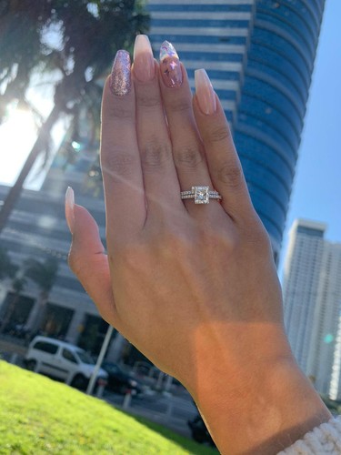 Anello di fidanzamento diamanti VVS2 D 2 CTW Creato in laboratorio oro bianco 14k IGI miglior prezzo - Foto 5 di 9