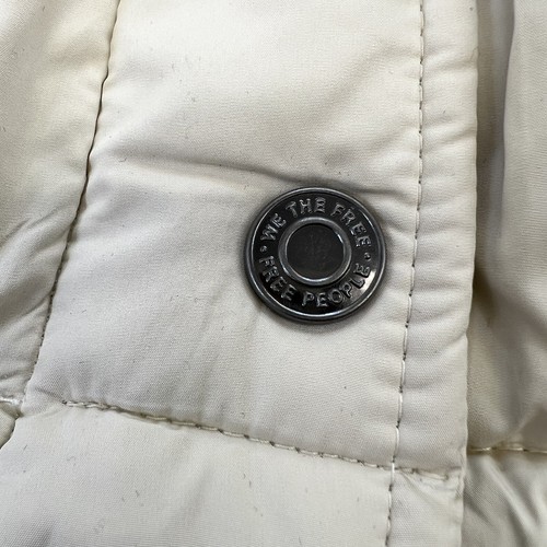 NUOVO Free People We The Free Big Energy Puffer Giacca Cappotto Taglia XS,L Crema Avorio - Foto 15 di 15