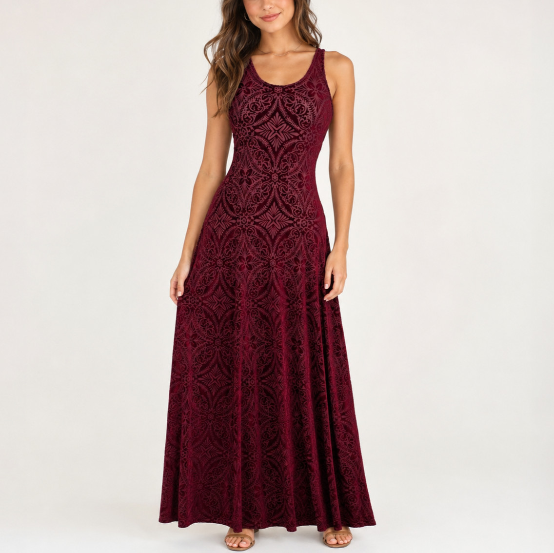 Black Milk Dress Women L Wine Burned Velvet Burnout Maxi Gothic Whimsigoth Vampy