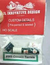 JL innovative Design Custom 5 Green & White Conoco Oil Barrels #569 HO New