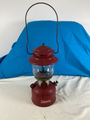 Vintage Red Coleman Lantern 200A Single Mantle Dated 5-64 Pyrex