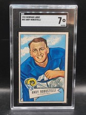 1952 Bowman Large #85 Los Angeles Rams Andy Robustelli graded 7