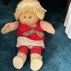 Vintage 1982 Cabbage Patch Kid, blonde, Blue Eyes with soccer outfit