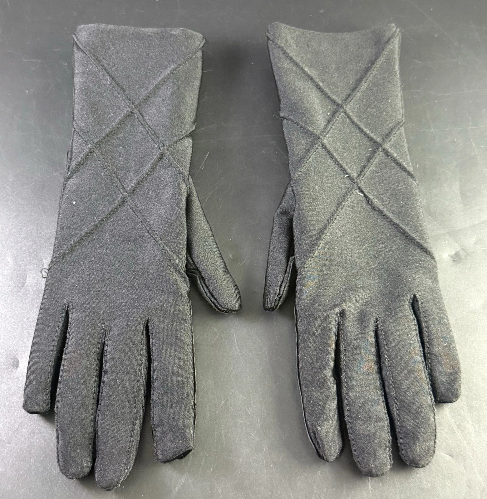 Aris One Size Stretch Black Gloves Driving 9.5" Gloves Lined Style 165 Vb10