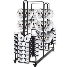 Football Shoulder Pad and Helmet Rack Heavy Duty Sports Equipment Organizer w.