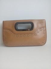 Authentic vintage Ted Baker structured clutch bag in a rich tan colourway