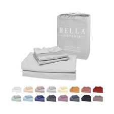 Bella Coterie Luxury Bamboo Viscose Split King Size Sheet Set 100 Organica...