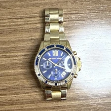 MICHAEL KORS MK5754 Everest Navy Dial Chronograph Gold Strap Women's Watch