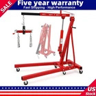 ✅Engine Hoist with Lever 2 Ton Folding Cherry Picker Shop Crane with 6 Casters