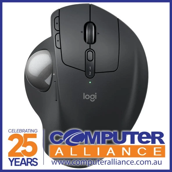 Logitech MX Ergo S Advanced Optical Wireless Trackball Mouse Graphite