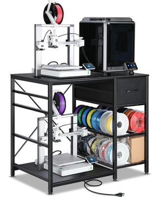 Heavy-Duty 3D Printer Stand with Storage Drawer for Workshop & Office