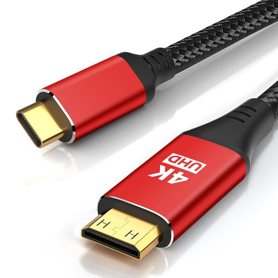 4K USB C to Mini HDMI Cable 5FT, Supports 4K@30Hz, 2K@60Hz, High Speed Type-C to