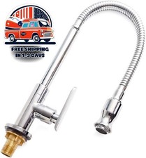 Grifo de cocina de agua fr a monomando giratorio de 360  con cuello flexible US