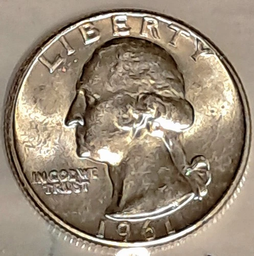 1961 CHOICE BU WASHINGTON QUARTER BLAST WHITE !!