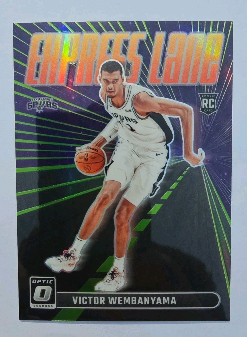 VICTOR WEMBANYAMA 2023-24 Optic Lime Green #/149 RC Express Lane