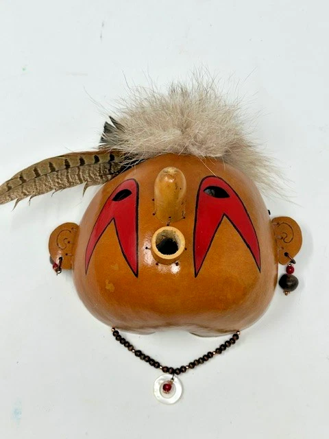 Свистки ночью вручную сшитая тыква Верна Бейтс чероки искусство койот - Изображение 2 из 4