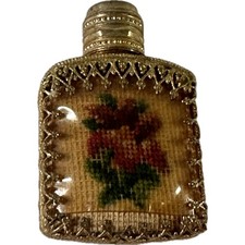 Vintage Austrian Petit Point Mini Perfume Bot...