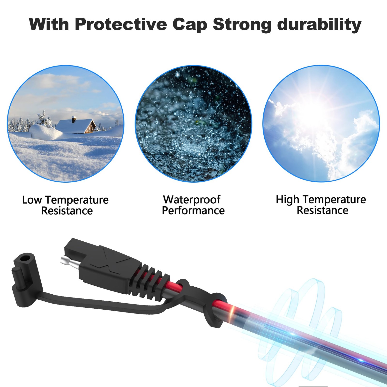 OYMSAE 25Feet SAE to Extension Cable Quick Disconnect 25FT(16AWG), 1 Pack