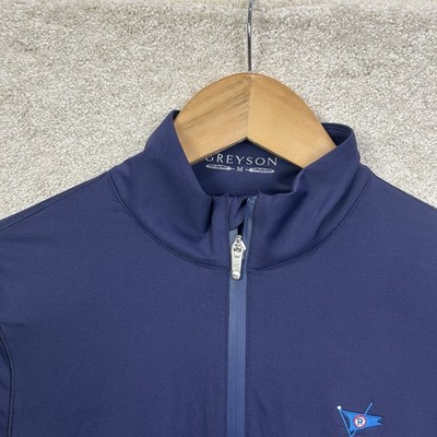 GREYSON Women's Halley 1/2 Zip Ocean Reef Club Bungee Navy Golf