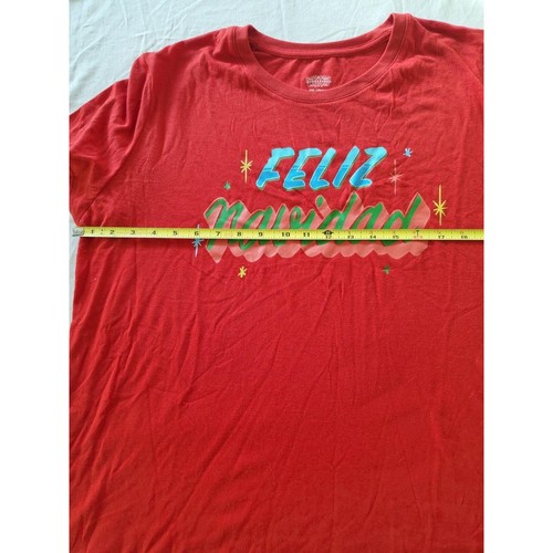 T-shirt donna Holiday Feliz Navidad abbinata famiglia Wondershop rossa XXL - Foto 2 di 8