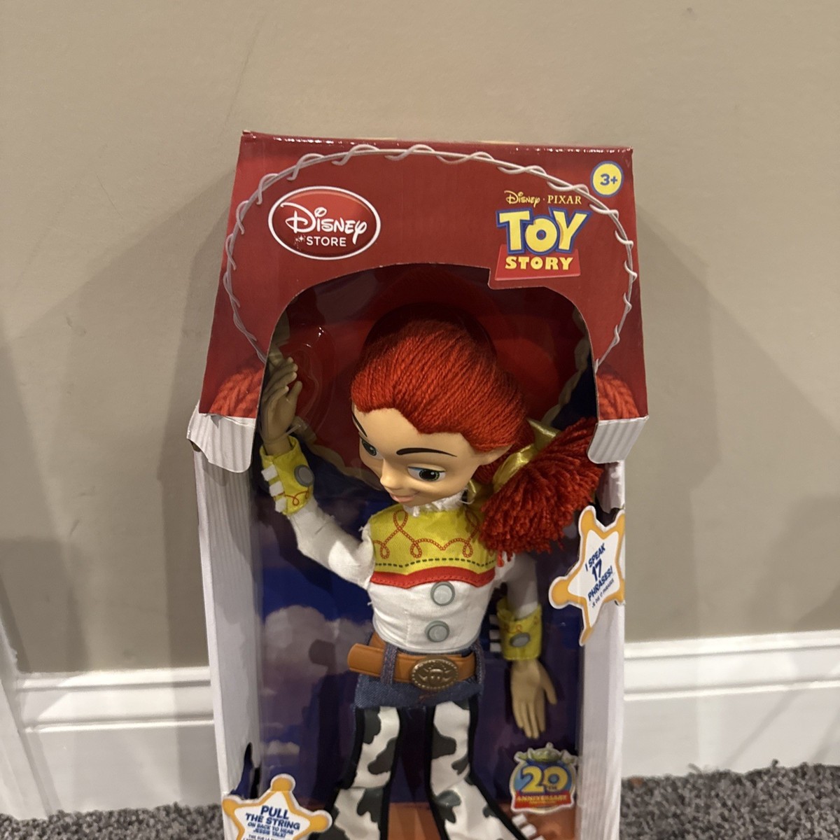 Disney Store Toy Story Pixar Talking Jessie Doll 20th Anniversary