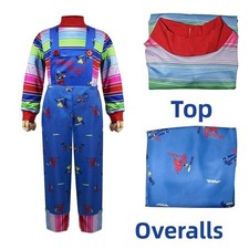 🔥2025 NEW Halloween Chucky Costume Child Adults Play Killer Fancy Dress Cosplay