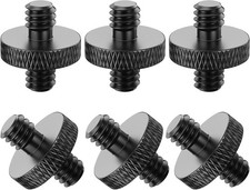 1/4 Male to 1/4 Male Threaded Tripod Screw Adapter DSLR Camera Cage 6PCS