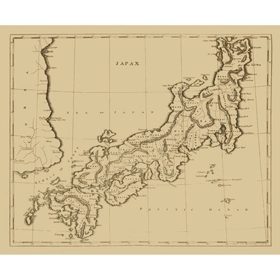 Historic Map - Japan Ancient - Arrowsmith 1812 - Vintage Wall Art