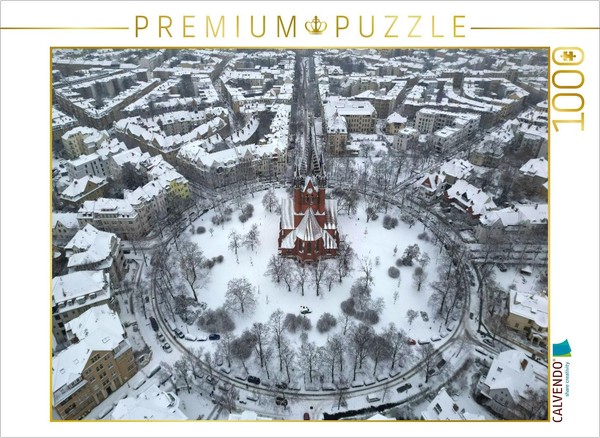 Calvendo Puzzle Pauluskirche Im Winter | 1000 Teile Lege-GrößE 64X48Cm Foto-Puzz-image