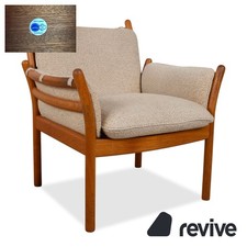 1975 CFC Silkeborg Genius Teak Wood Armchair by Illum Wikkels� Brown with Cover