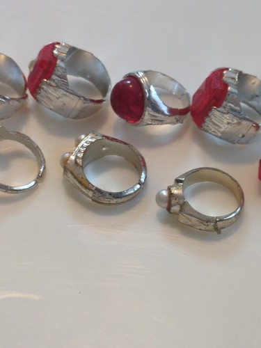 10 GUMBALL RINGS Various Colors/Styles 1960s - Picture 7 of 19