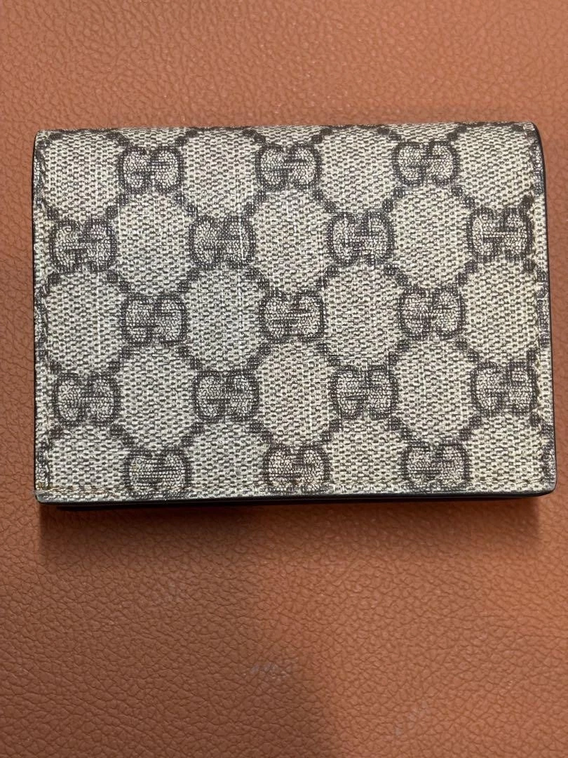 Authentique Portefeuille Gucci Couleur Beige Rouge GG Supreme Mystic Cat Mode du Japon