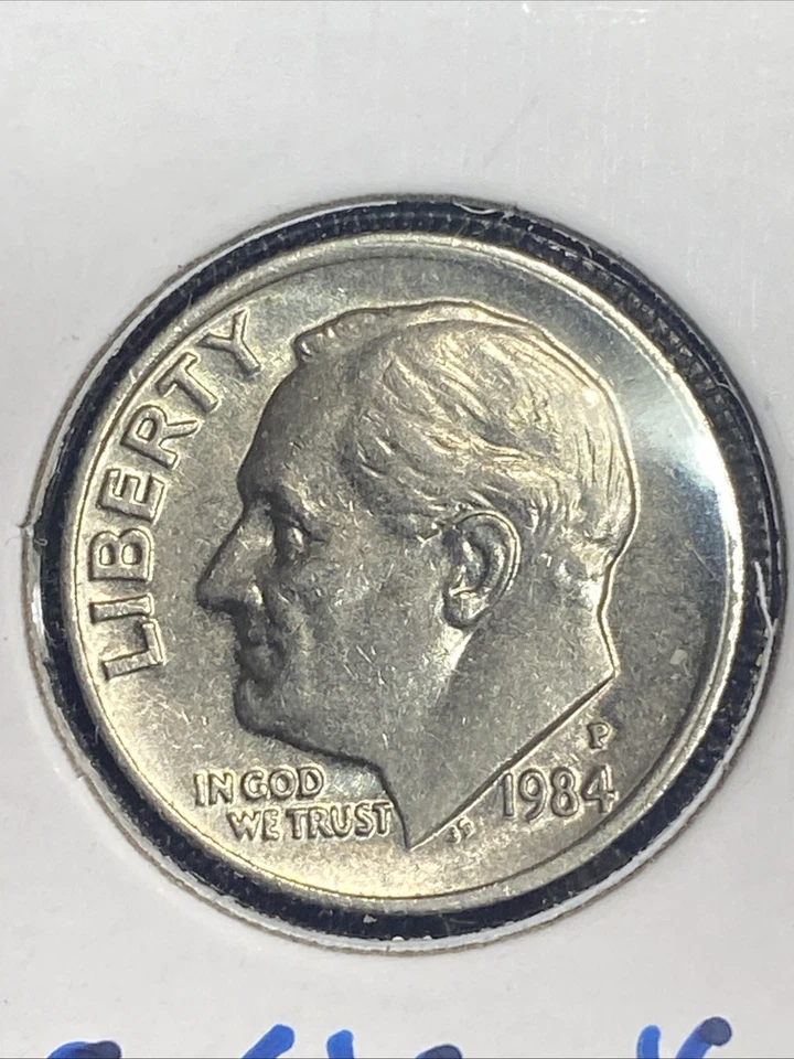 VERY RARE 1984-P Dime Struck On A Proof Planchette Weighing 2.31g Look At Pics - Image 3 of 4