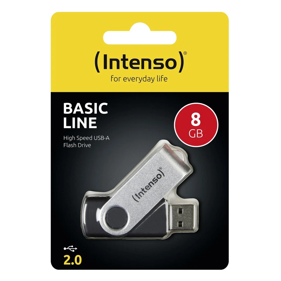 Intenso chiavetta USB 8GB Argento USB 2.0 Bootable Plug & Play - Immagine 3 di 3