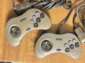 Sega Saturn Console HST-3210 Gray + 2 Controllers 5 Games Japan NTSC-J Tested