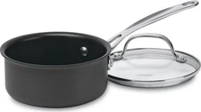 Cuisinart 1-Quart Saucepan Chefs Classic Nonstick Hard Anodized Saucepan w/Cover