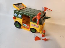 Vintage 1989 Teenage Mutant Ninja Turtles Party Wagon Van Playmates Toys TMNT