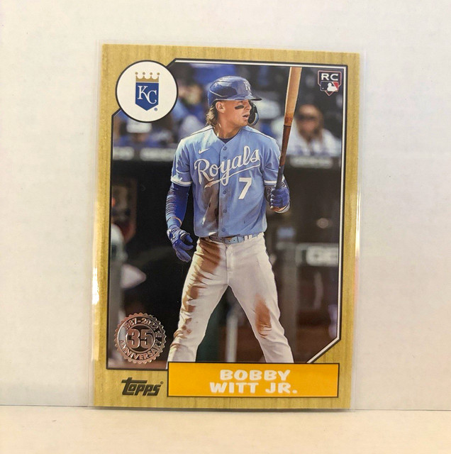 Topps 2022 Update Bobby Witt Jr. Royals 1987 Topps Baseball RC Insert #87TBU-7