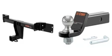 CURT Trailer Hitch Tow Kit 2in Receiver, 2in Ball Mount, Pin & Clip - 13197